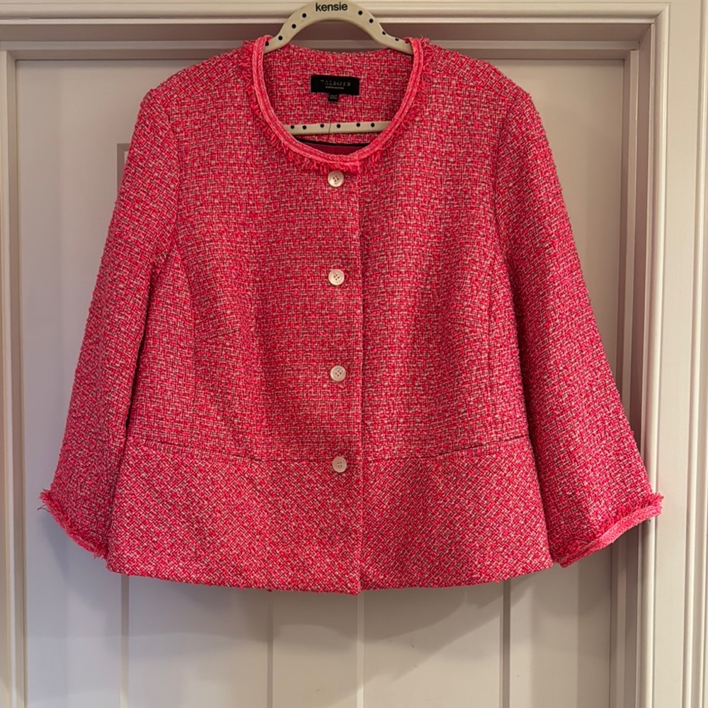 Talbots Pink Tweed Women's Jacket